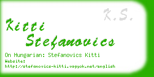 kitti stefanovics business card